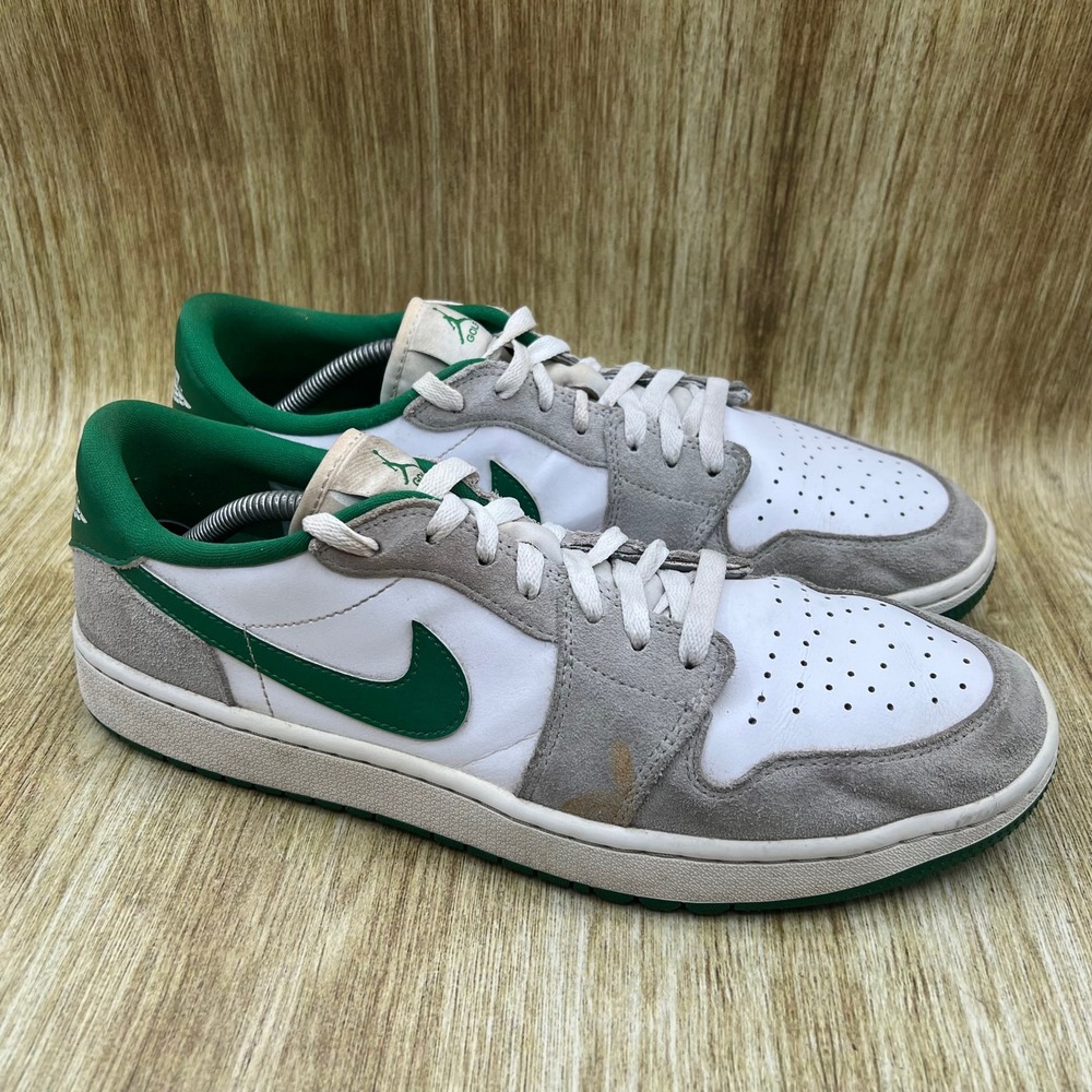 Nike Air Jordan 1 Low Golf Men's Size 12 Pine Green White Grey DD9315-112